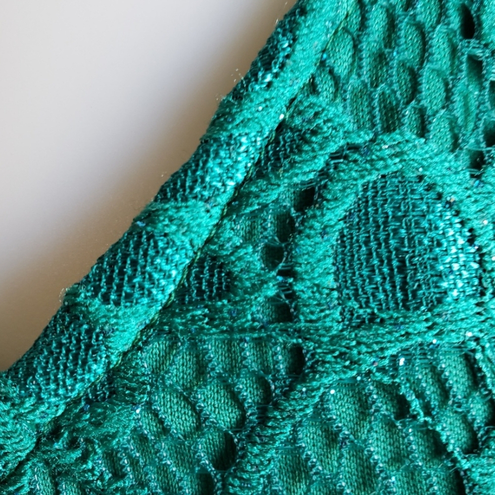 NWOT Green Lace Mermaid Formal Gown dress Size S - Picture 4 of 6